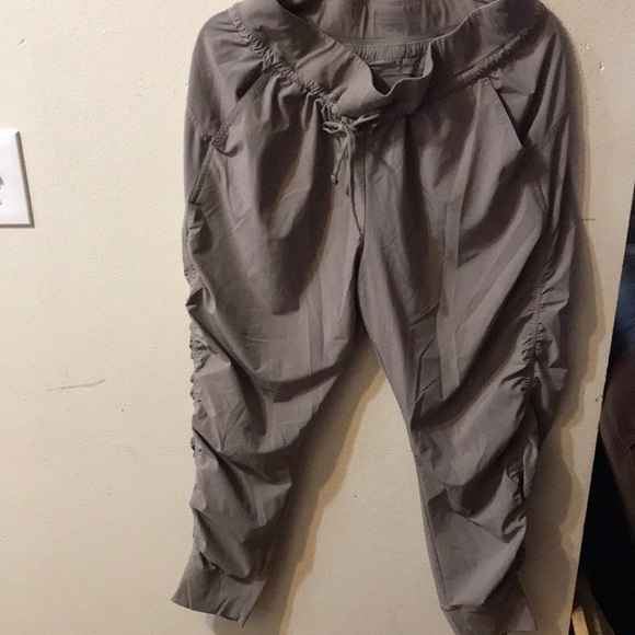 Athleta Women's Taupe Drawstring Joggers - Picture 2 of 5